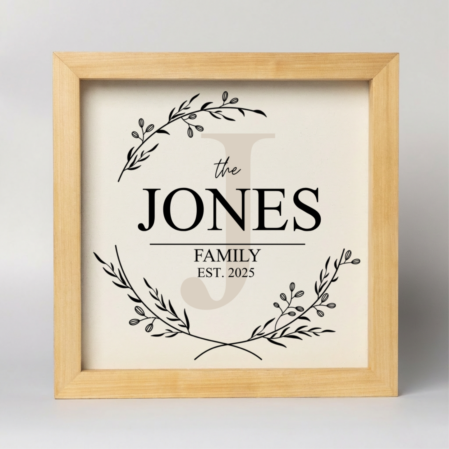 Customized Monogram Family Name Sign