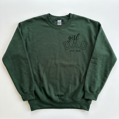 Custom Girl Dad Sweatshirt with Est Year
