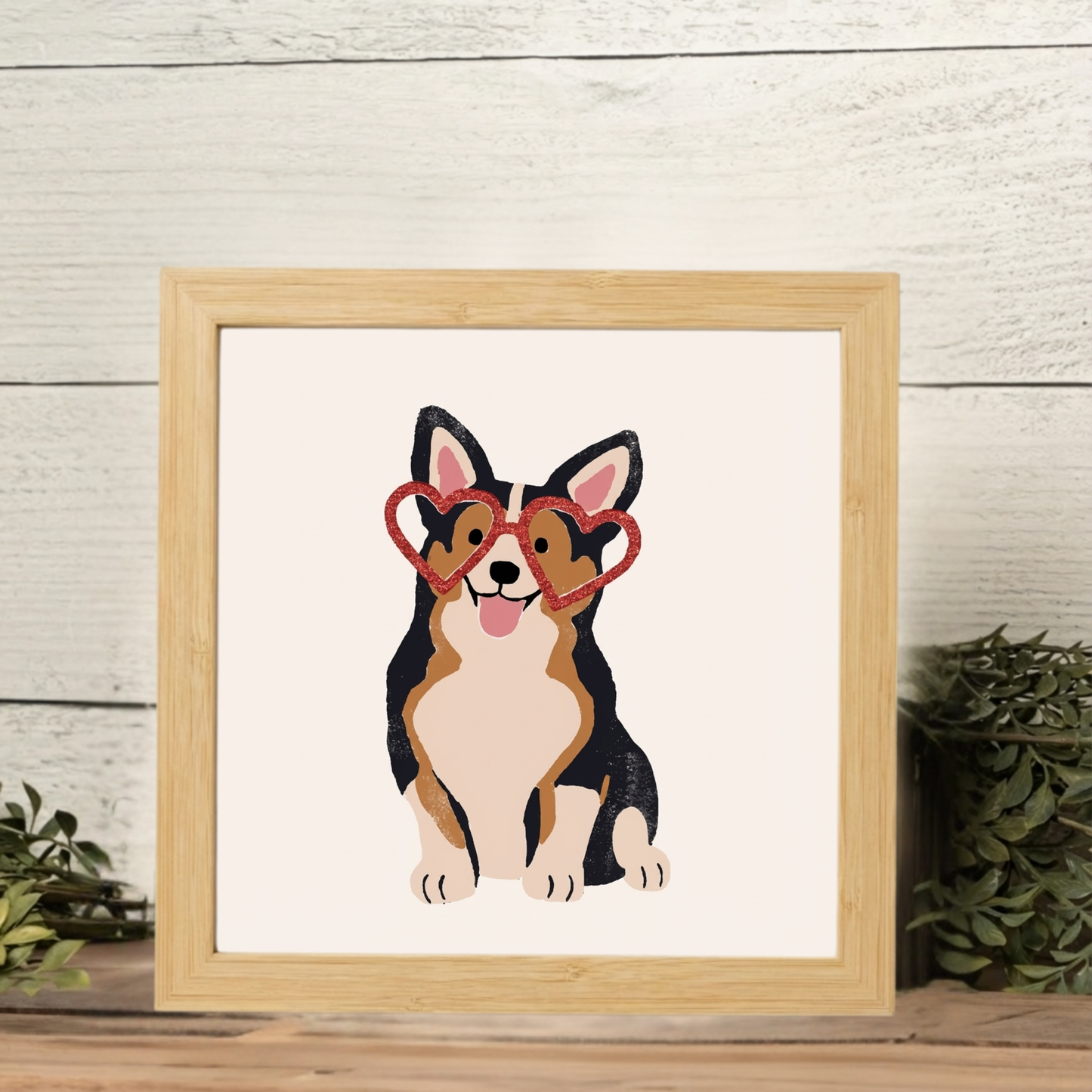 Valentines Day Dog Framed Print