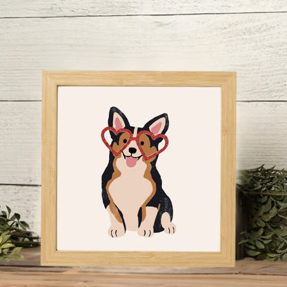 Valentines Day Dog Framed Print