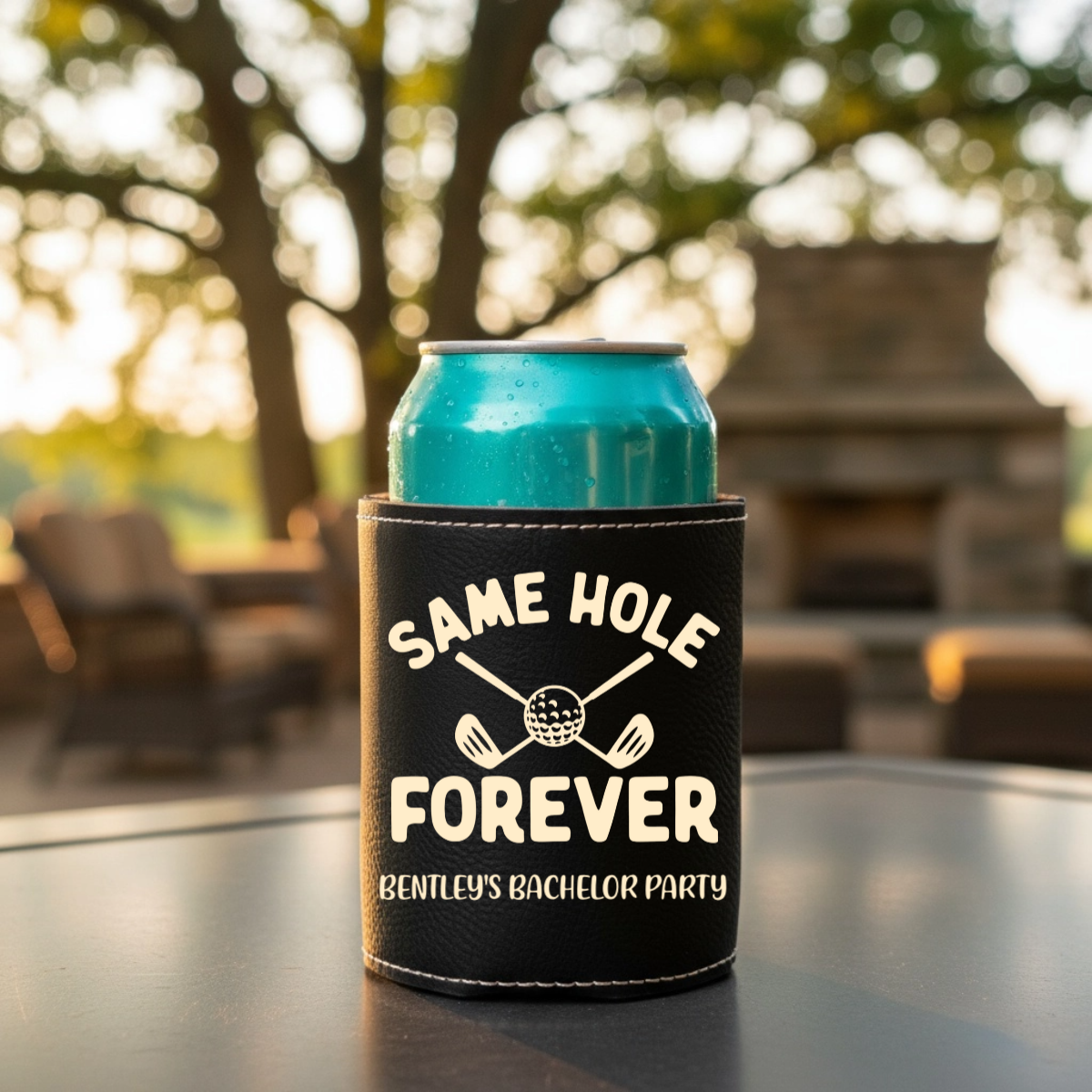 Customized Same Hole Forever Bachelor Party Can Coolers