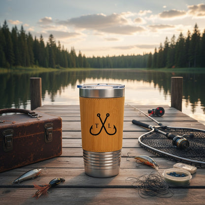Fishing Designs Leather Wrapped Tumblers