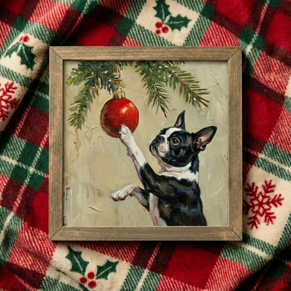 Framed Christmas Dog Prints