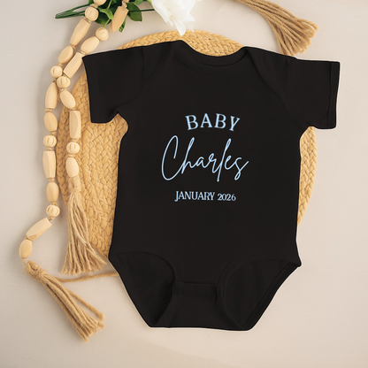 Customized Baby Announcement Onesie