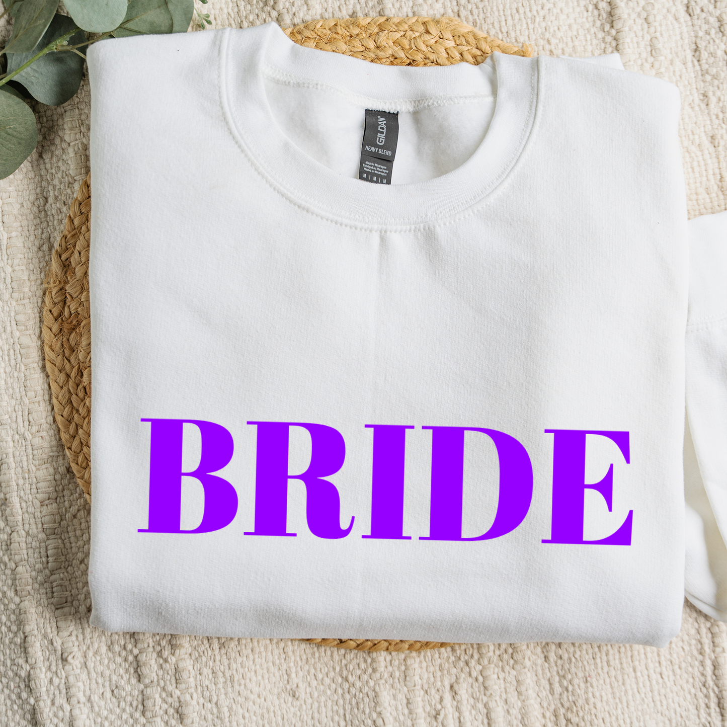 Customized Bride Sweatshirt with Initials on Sleeve