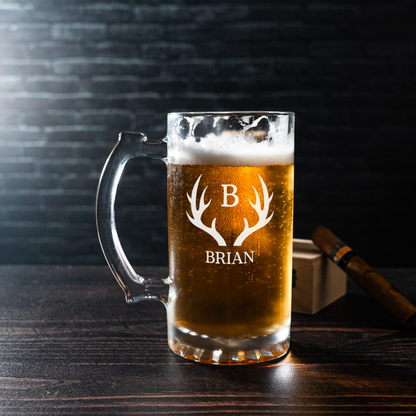 Set of 5 25oz Beer Mugs Groomsmen Gift