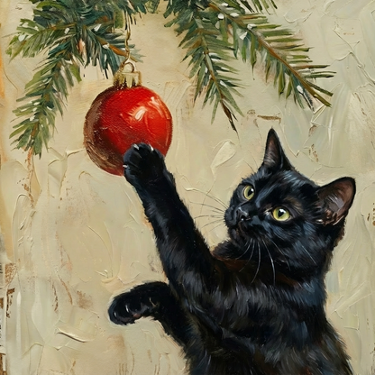 Christmas Cat Framed Print