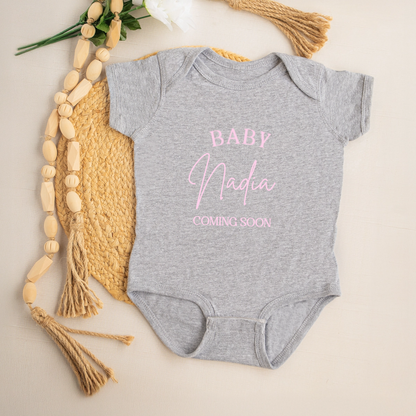 Customized Baby Announcement Onesie