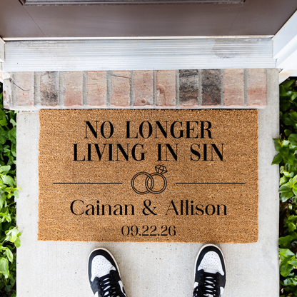 No Longer Living In Sin Doormat