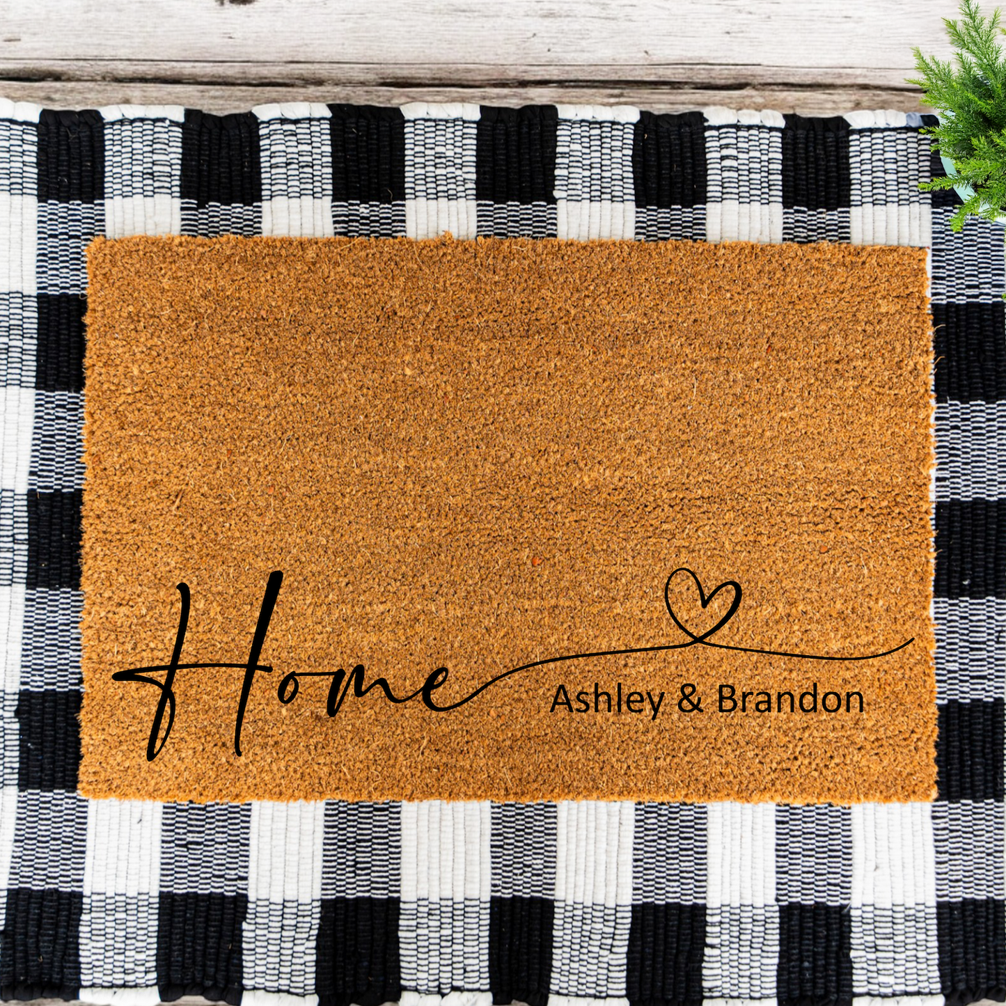 Customized Doormat - Home and Heart
