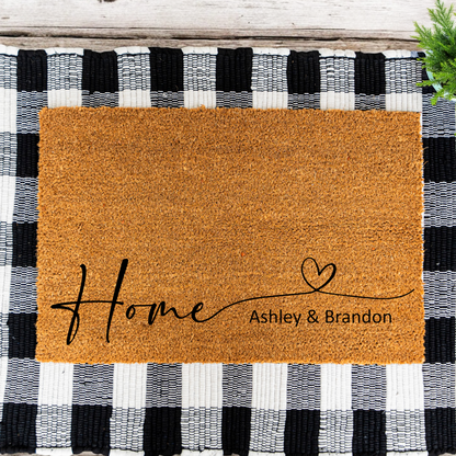 Customized Doormat - Home and Heart