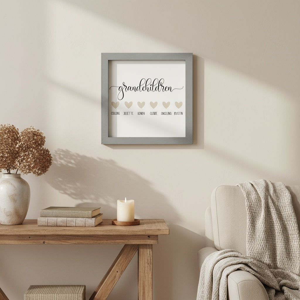 Customized Grandchildren Name Print