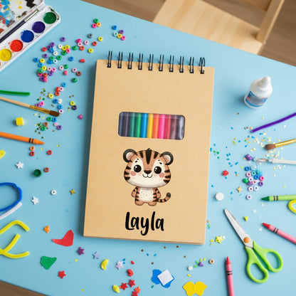Customized Watercolor Animals Kids Sketchpad
