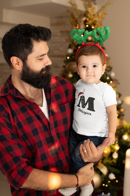 Customized Christmas Family Shirts with Initial Monogram