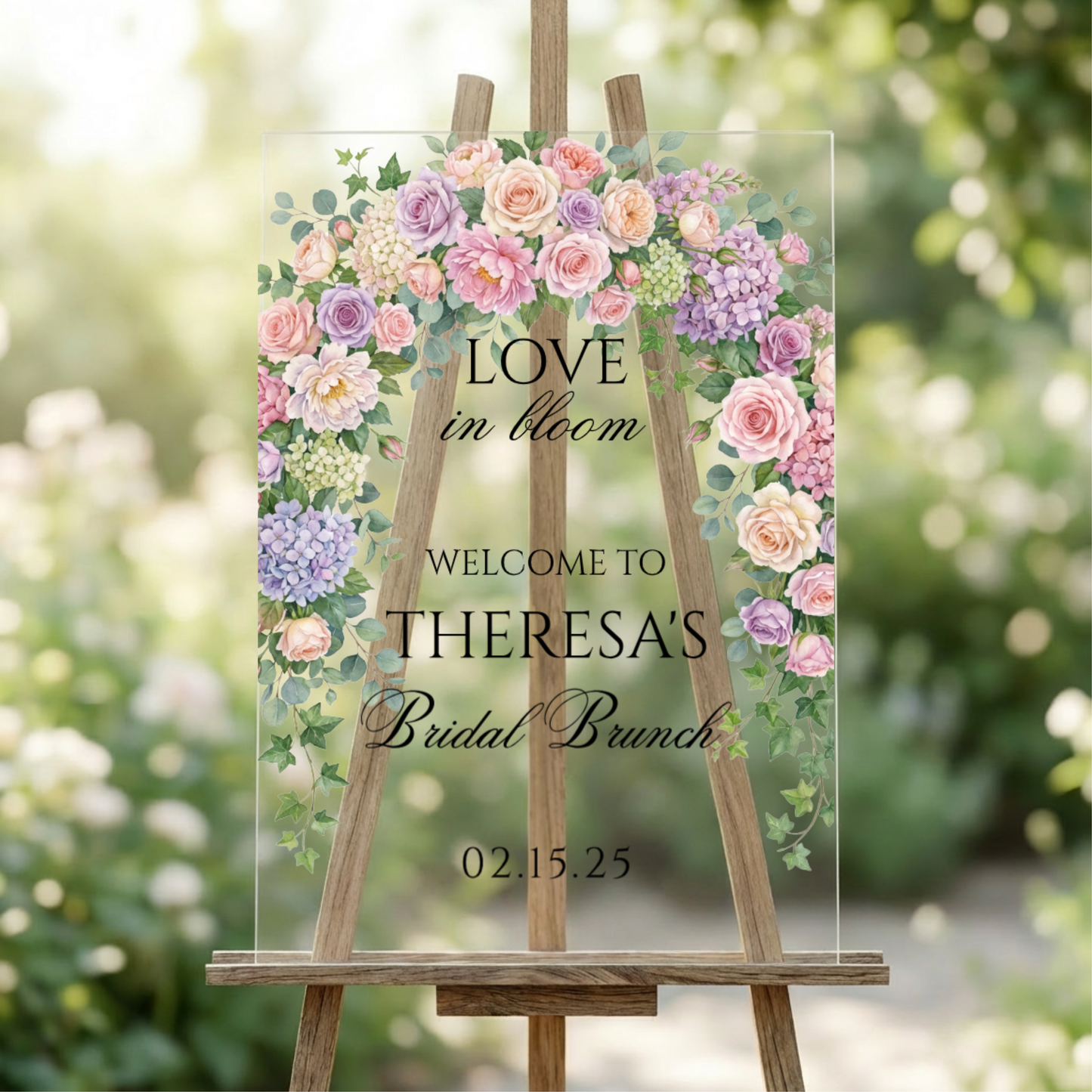 Customized Floral Bridal Shower Welcome Signs