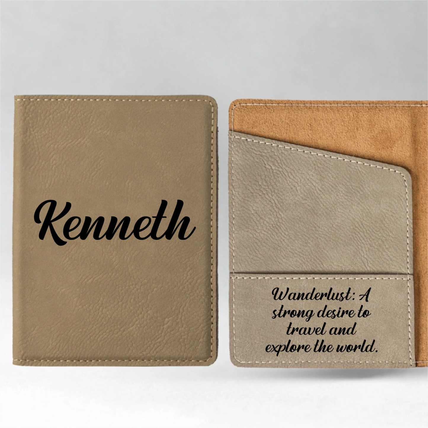 Customized Passport Covers - Script Designs