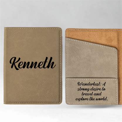 Customized Passport Covers - Script Designs