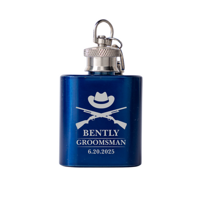 Customized Keychain Flasks - Wedding Designs