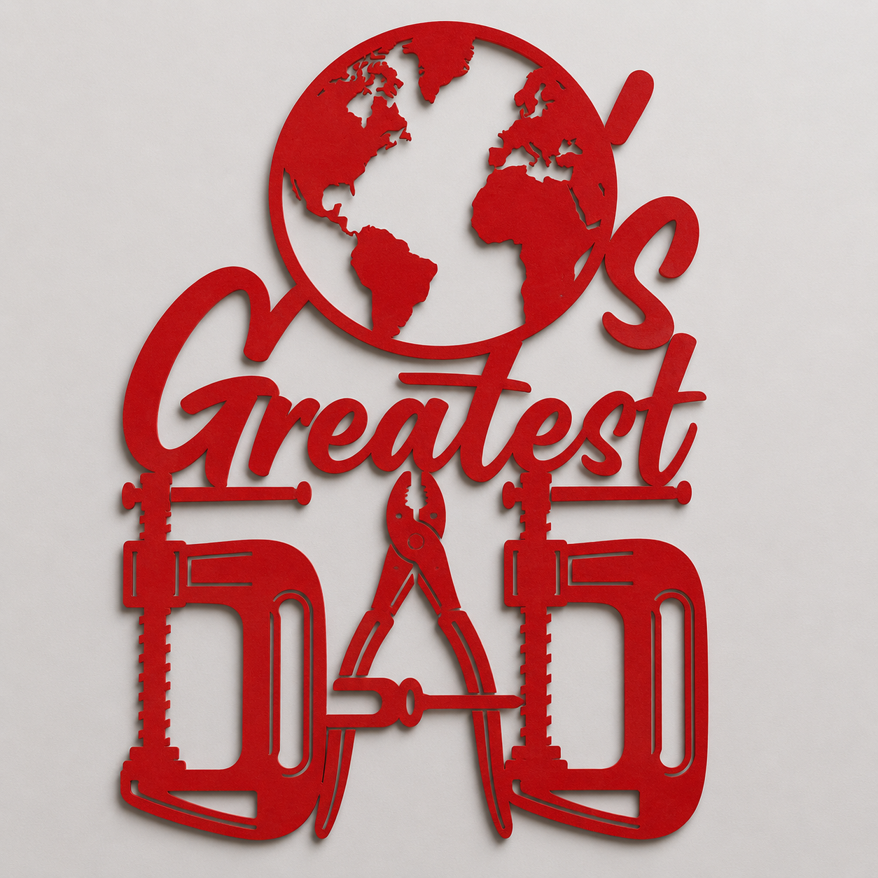 World's Greatest Dad Metal Sign