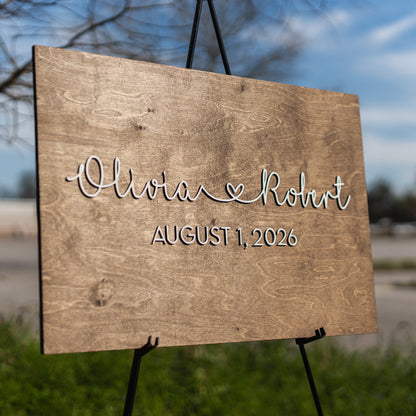 Custom 3D Wedding Welcome Sign
