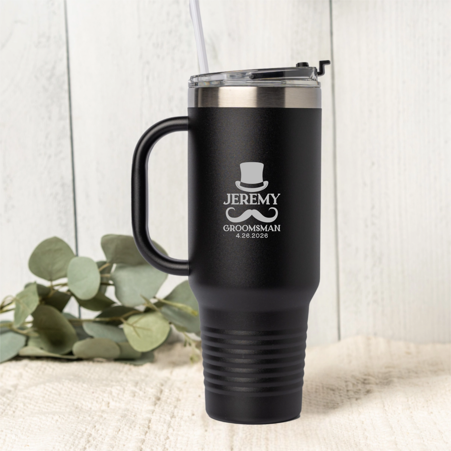 Customized 40oz Wedding Tumbler – Bridesmaids, Groomsmen, Best Man