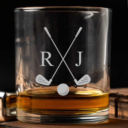 Customized  Golf Lowball Whiskey Glass