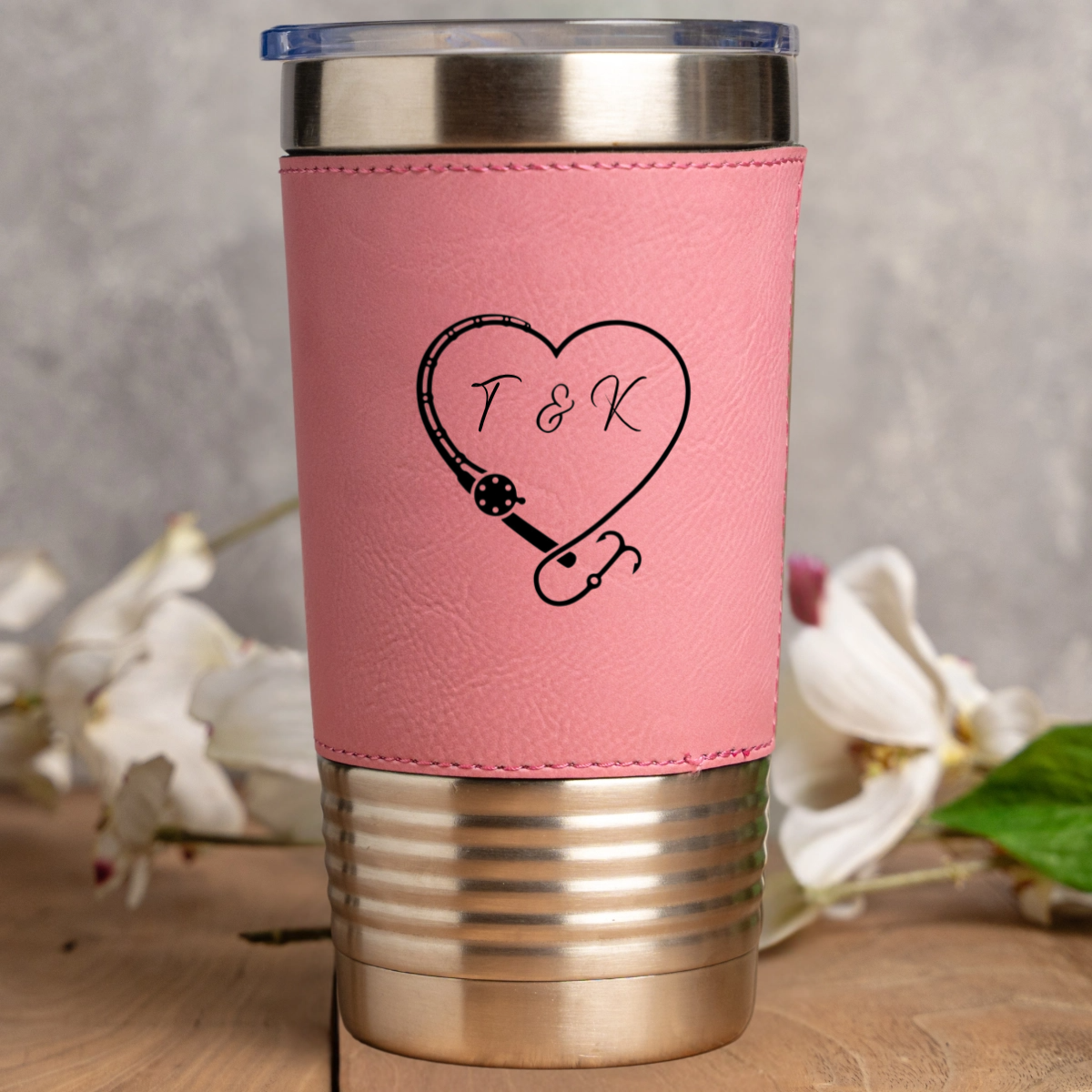 Fishing Designs Leather Wrapped Tumblers