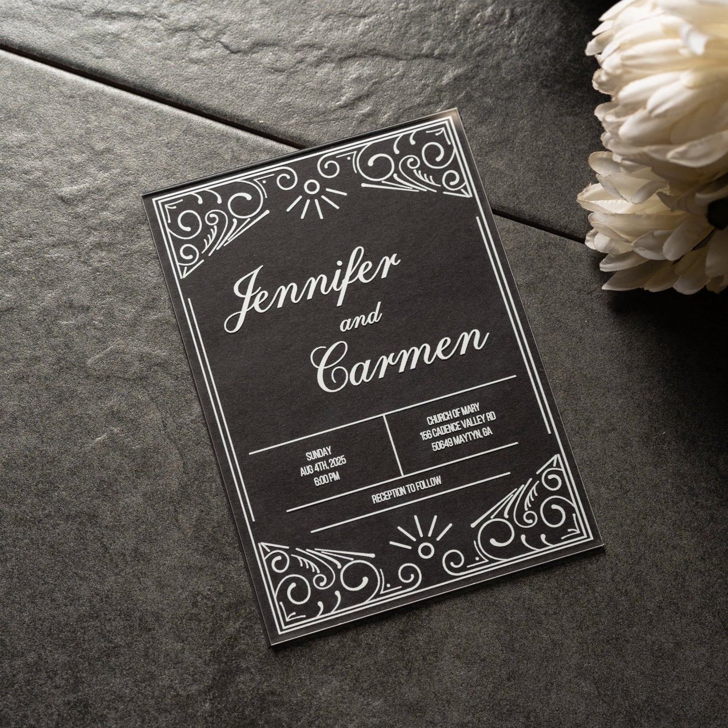 Custom Acrylic Wedding Invitations