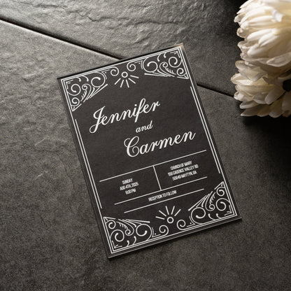 Custom Acrylic Wedding Invitations