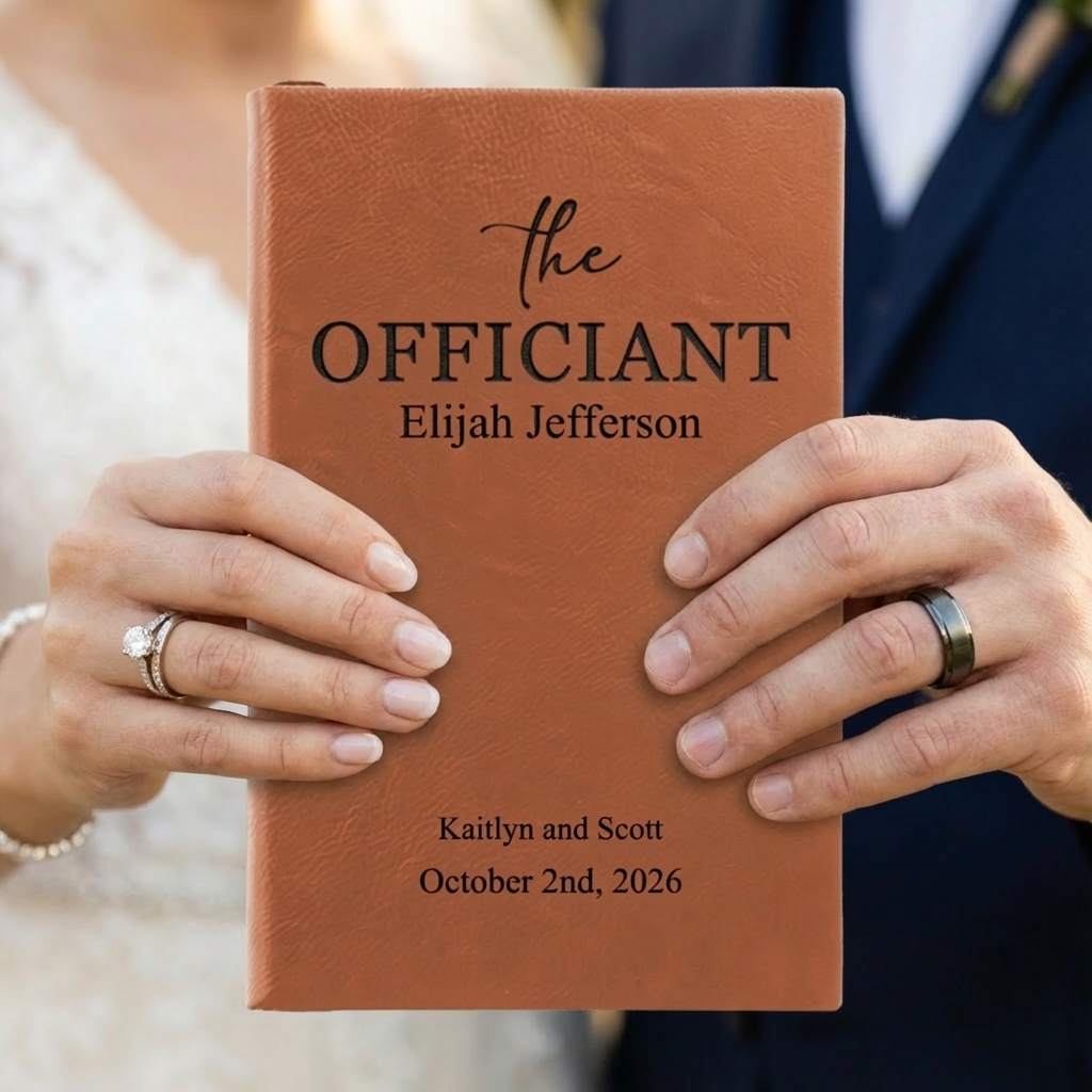 Customizable "The Officiant" Wedding Journals