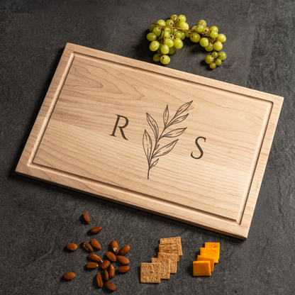 Customized Rectangle Cutting Boards - Elegant Name & Date Designs