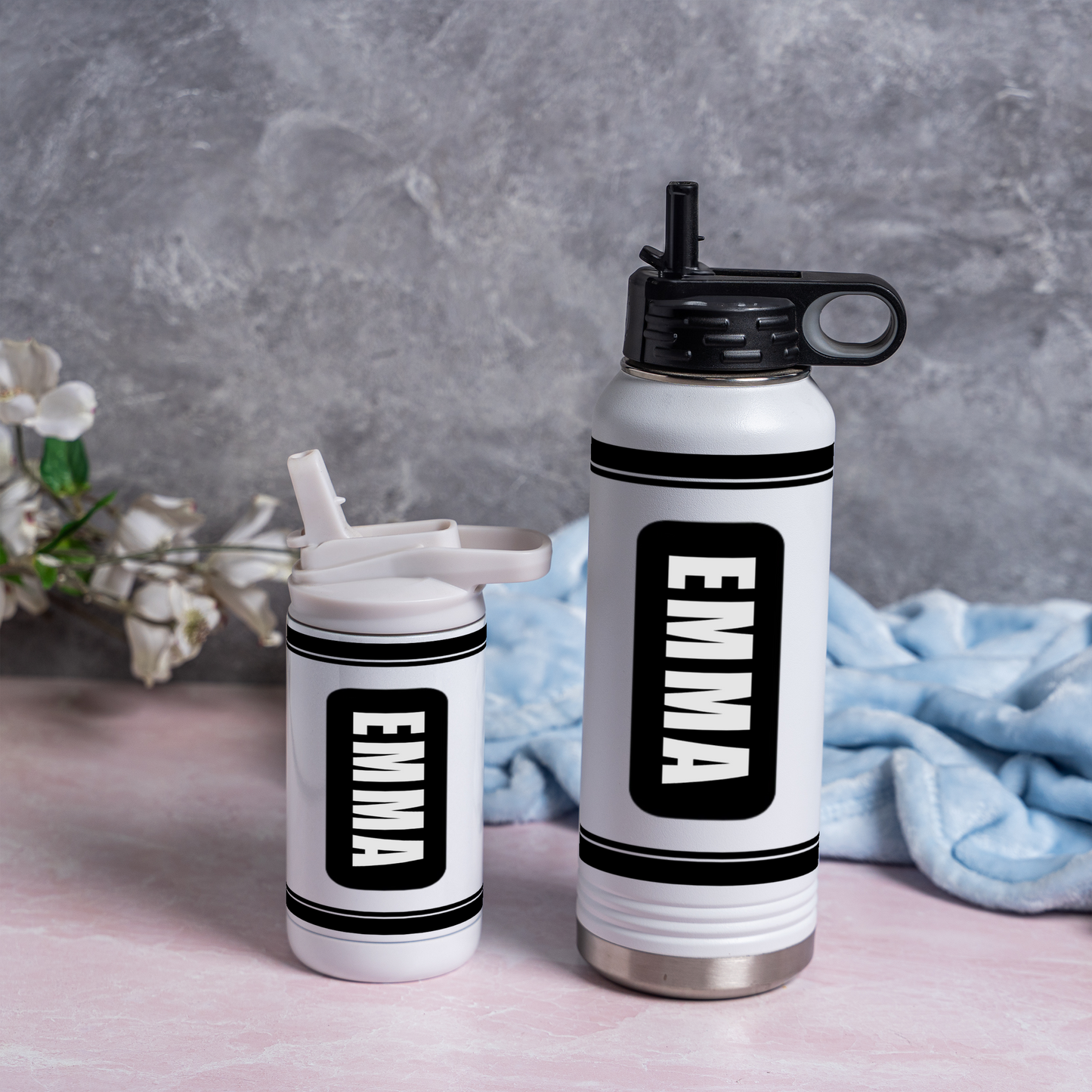 Customized Kids Color Crayon Water Bottle Tumblers