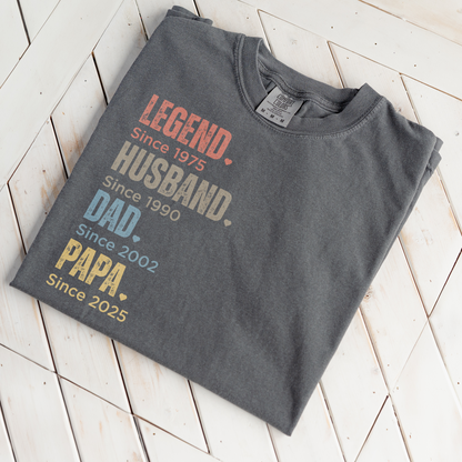 Premium Customized Dad Since T-Shirts