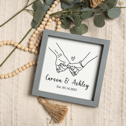 Customized Pinky Promise Framed Sign