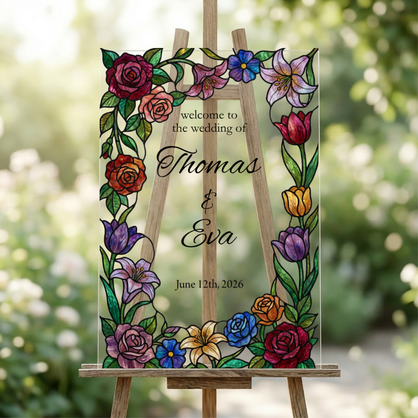 Customized Acrylic Wedding Welcome Sign