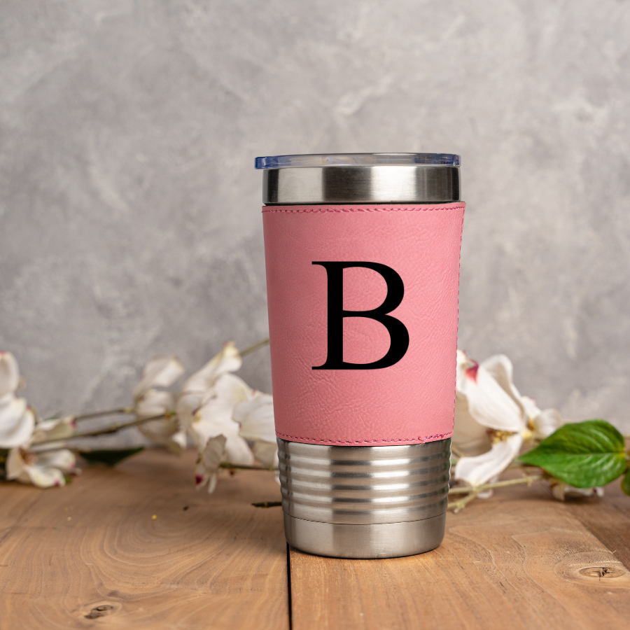 Customized Leather Wrapped Tumblers