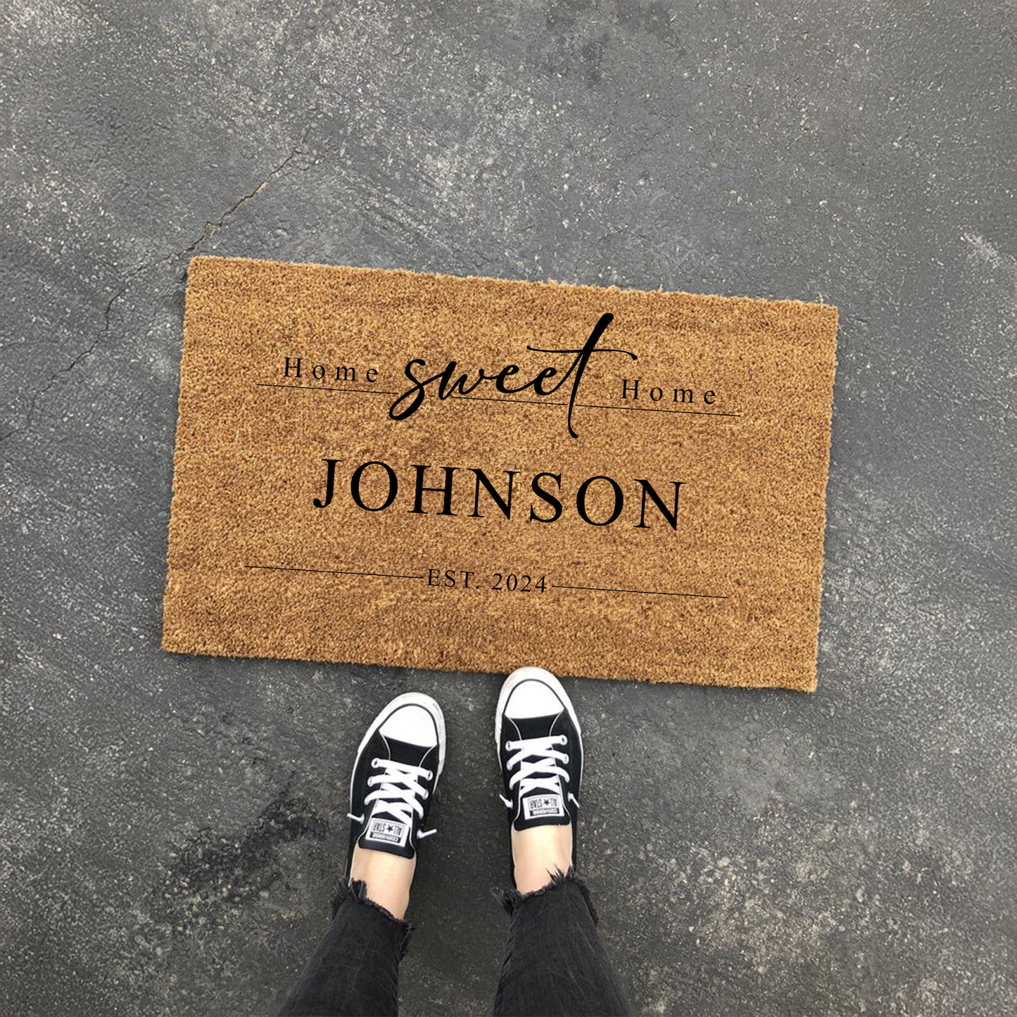 Customized Doormat - Home Sweet Home + Name / Year Est