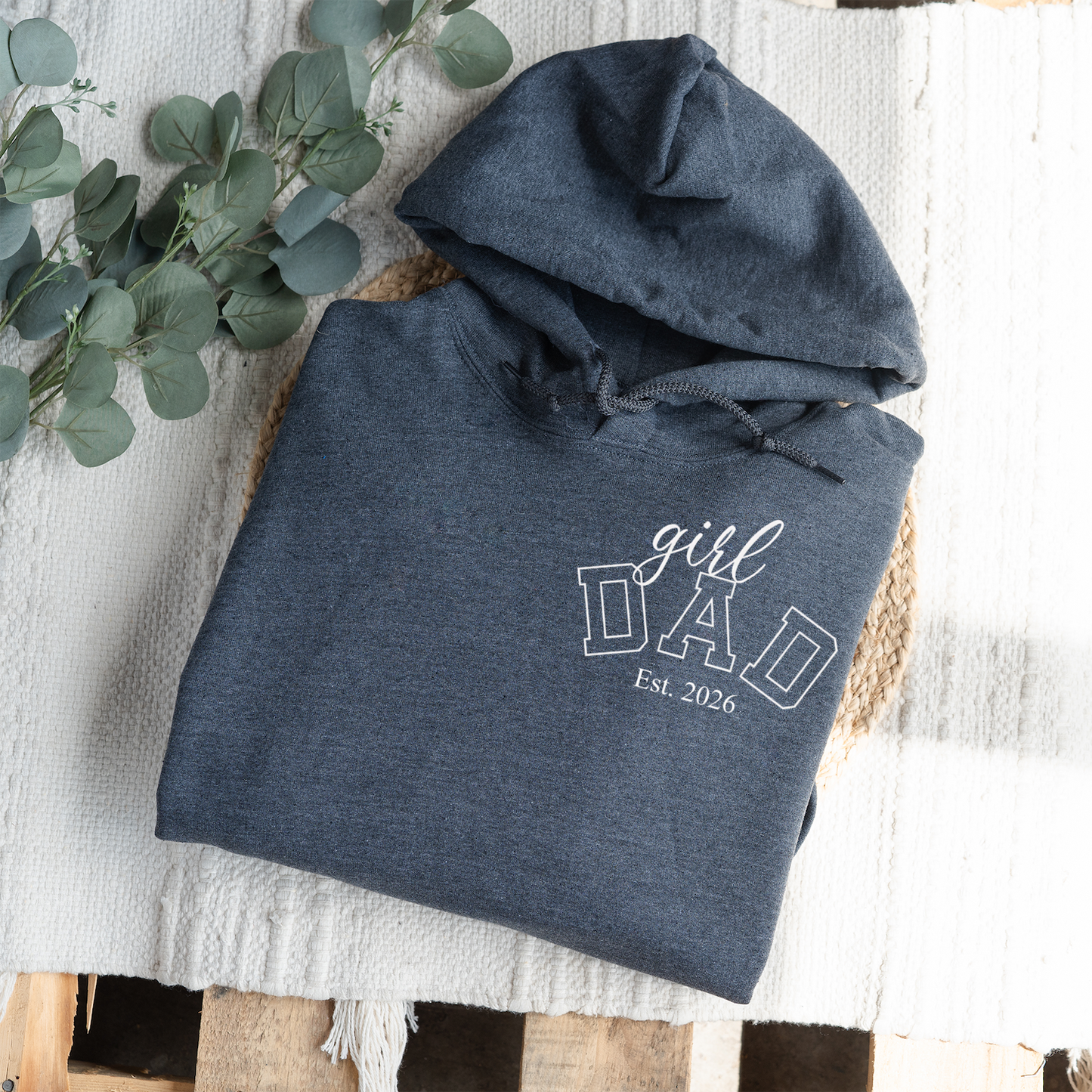 Custom Girl Dad Hoodies with Est. Year
