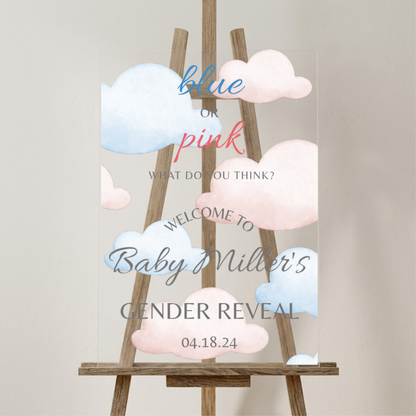 Customized Acrylic Gender Reveal Welcome Signs