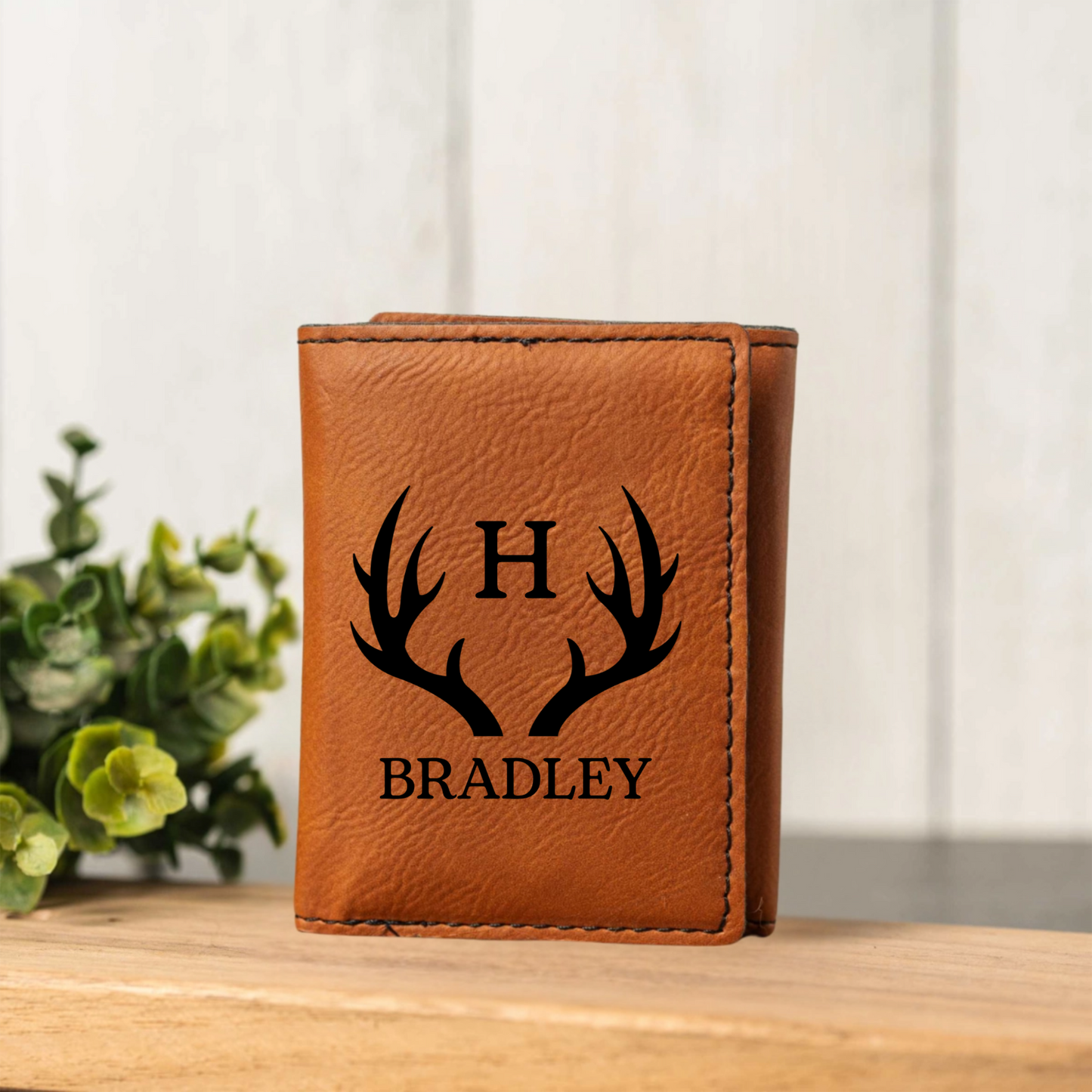 Customized Vegan Leather Trifold Wallet