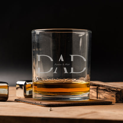 Customized Father's Day Whiskey Glasses