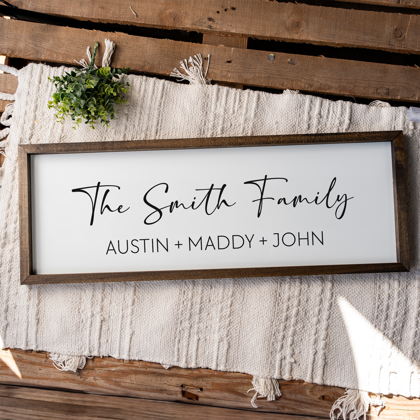 Customized Family Name + First Names Sign