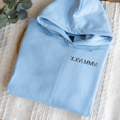 Customized Roman Numeral Hoodie