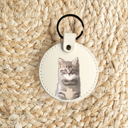 Customized Pet Circle Keyring