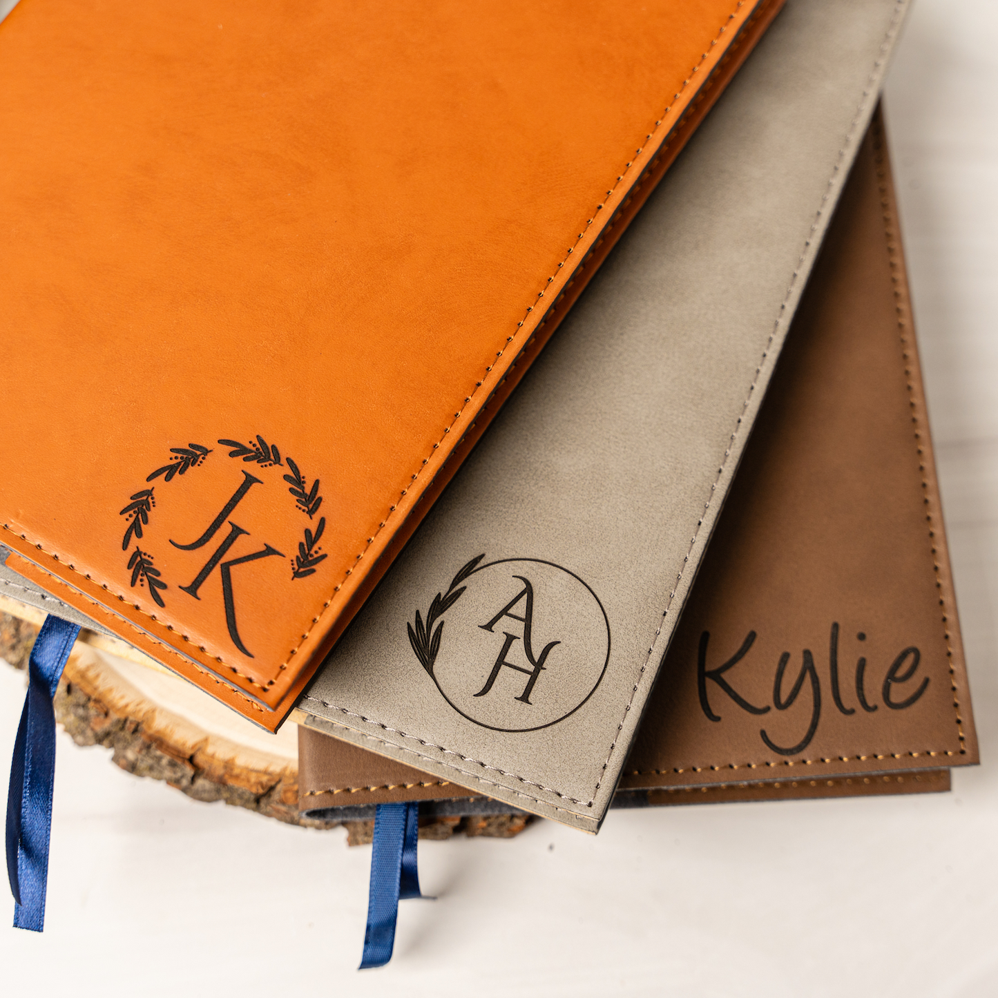 Customized Leather Journals Monogram & Graphic Designs
