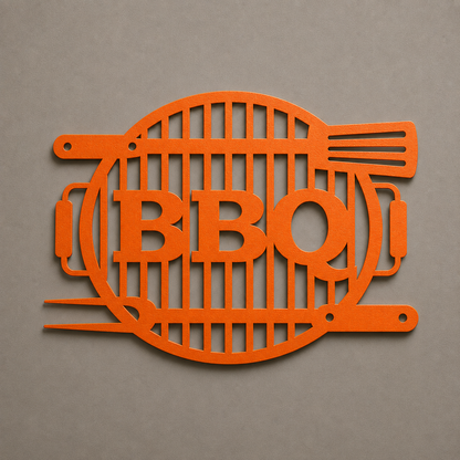 BBQ Grill Metal Sign