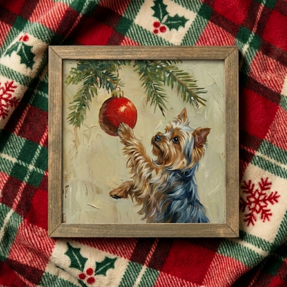 Framed Christmas Dog Prints