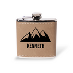 Customized Leather Wrapped Stainless Steel Flasks
