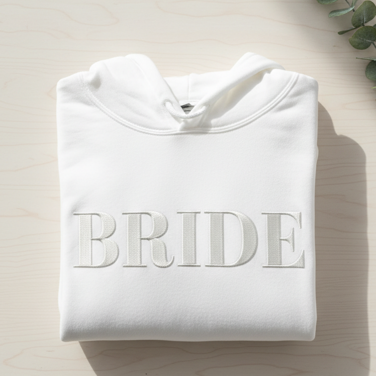 Custom Embroidered Bride Hoodie