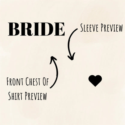 Customized Bride Sweatshirt with Initials on Sleeve